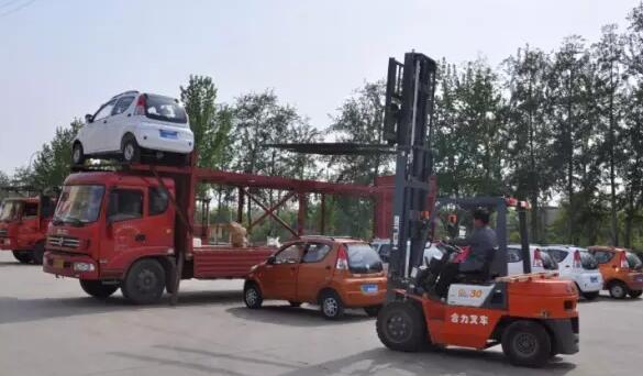 躍迪電動(dòng)汽車批量發(fā)車保定——“足跡”遍布全國