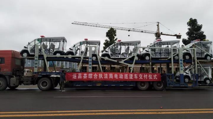 批量躍迪電動(dòng)警用巡邏車順利發(fā)往浙江
